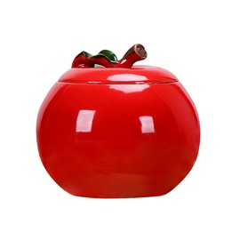 Mozacona Ceramic Apple Shape Container Sugar Bowl Candy Dish Food Storage Jar with Lid