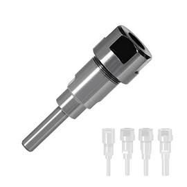 KATSU 1/2 Inch Shank Router Collect Extension Rod Holder Chuck Adapter Extender for Woodworking CNC Lathe Milling Engraving Trimming Machine, Accepts 1/2 Inch Shank Bits 133395