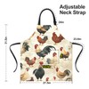 ANNA QUEEN Rooster Apron for Women Men with Pockets, Adjustable
