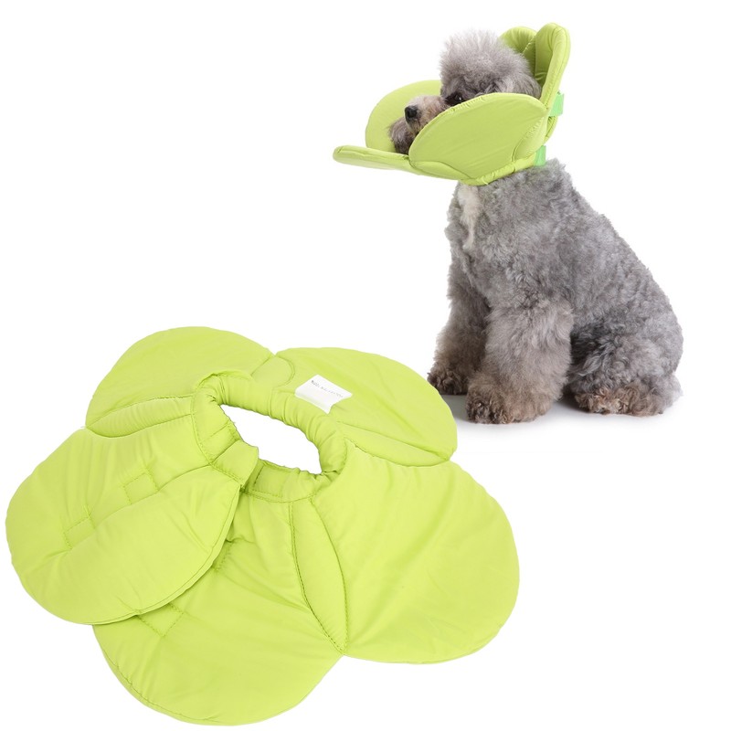 Pet Recovery Collar Adjustable Lightweight Prevent Licking Sunflower Shape Cute