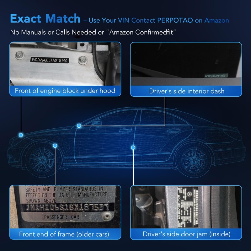 PERPOTAO 9005 9006 Bulbs Combo, 70,000LM 800% Ultra-Brightness, 60,000H Lifespan,