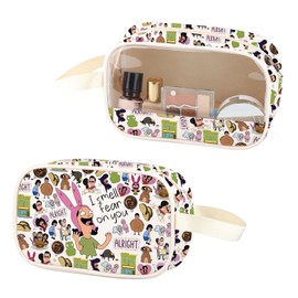 ZJXHPO Bob’s Louise Inspired Clear Makeup Bag I Can Smell Fear On You PU Leather Cosmetic Bag with Handle (C-Smell Fear PU)