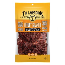 Tillamook Country Smoker Real Hardwood Smoked Beef Jerky, Honey Glazed, 10 Ounce