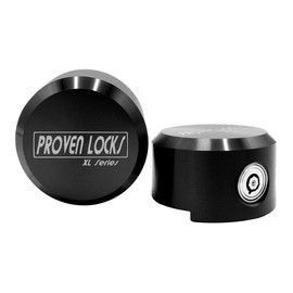 Proven Industries Model 400XL Puck Lock - High Security - Made in USA - Color: Black (Billet 6061 Aluminum)