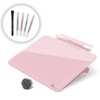 Pink Mini Desktop Pure Glass Whiteboard, Small Slope Slick Desk
