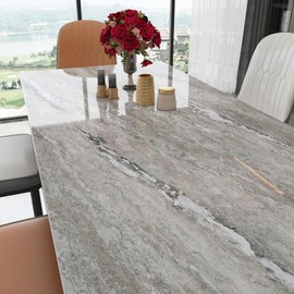 Stickyart Elegant Gray Marble Contact Paper - Waterproof Peel & Stick for Cabinets, Countertops, Tables & Walls - 12"x160"