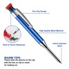 Amabro Mechanical Carpenter's Pencils with Integrated Sharpener, Solid Woodworking Pencils