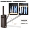 Pull Down Closet Rod for Hanging Clothes, Retractable Wardrobe Hanger