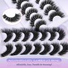 Faux Mink Lashes Thick Lashes 200D Volume Strip Lashes Cat