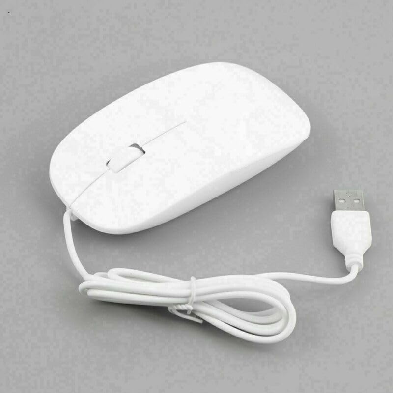 Ultra-Slim USB optical wired mouse for Laptop Computer Desktop, universal