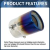 INFINAUTO Roll Edge Exhaust Tip Rear 3.1" Inlet 3.5" Outlet