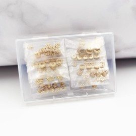 INSPIRELLE 120pcs Spacer Beads Gold Plated Long-Lasting Heishi and Rondelle Bead for Jewelry Bracelet Necklace Making