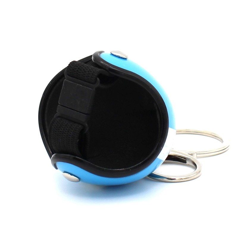 VmG-Store Motorcycle Helmet Retro Keyring with Functional Clasp XL, lightblue