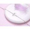 DAOCHONG S925 Sterling Silver Jewelry Sideways Hollow Cross Choker Necklace