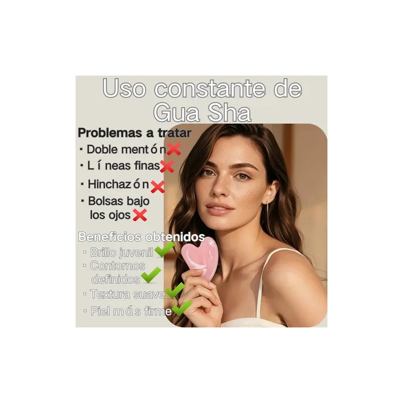 Guasha Facial Y Cuello Resina Natural Gran Tamaño Stylrtop