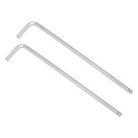 TOP-VIGOR 2Pcs 5/32" Ball End Hex Key Wrench, L Shaped Long Arm Allen Key for Household DIY, Professional Machine Repairing, CR-V