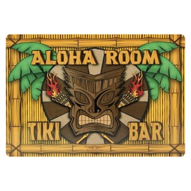 Schatzmix Alcohol Aloha Room Tiki Bar Metal Sign Wall Decoration 20 x 30 cm Tin Sign Tin Sign Sheet Metal Multi-Coloured