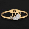 RAIDIN Gold Bangle Bracelet for Women Girls Mom 18K Gold