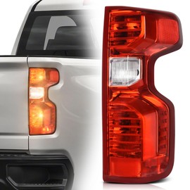 AUTOSAVER88 Tail Light Assembly Compatible with 19-23 2019 2020 2021 2022 2023 Chevy Silverado 1500 2500HD 3500HD Red Clear OE Replacement Taillights with Bulb and Harness - Passenger Side