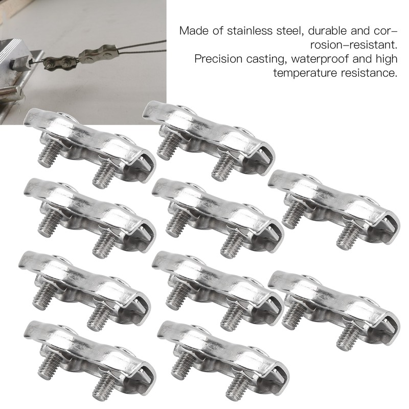 18pcs M2 Duplex Wire Rope Clip Cable Clamps Stainless Steel