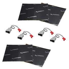 Harmony Audio (2) HA-729301 Factory Speaker Replacement Harness Bundle with Sound Dampening Speakers Kit Compatible with Toyota Tercel 1983-1990