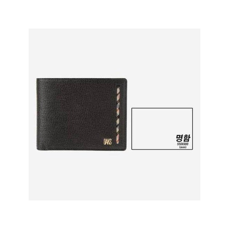 Daks (신세계강남점)다크브라운 사선체크 반지갑 DBWA2E914 Dark Brown Diagonal Check Wallet