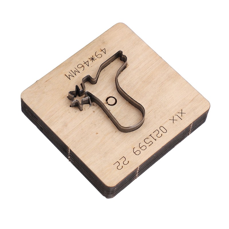 Leather Punching Die Shoe Shaped Alloy Steel Blade Birch Base