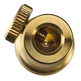 Sonic Energy Tuning Fork Attachment - Stamp Base 25 g - Made of ECOBRASS Gold - 15 mm Attachment Surface - For Therapy and Massage (VF-FS)