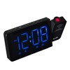 Projection Alarm Clock, Digital LED Clock Radio with 360° Projector,