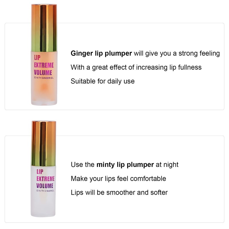 Lip Plumper Set, Lip Plumper Serum Reduce Lip Lines 2pcs