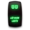 LED Work Lights - Green - Laser Etched 5-Pin Double