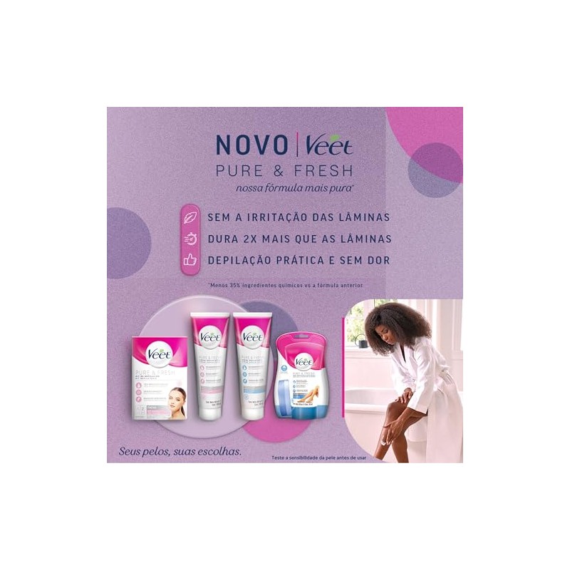 Veet Pure & Fresh Kit de Depilación Facial para Piel