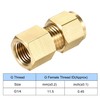 sourcing map Compression Tube Fitting G1/4 Female Thread x 8mm