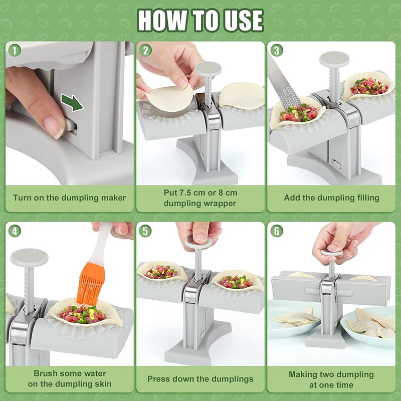 Dumpling Maker Machine - Household Double Head Automatic Mould Press