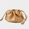 Yocipa Genuine Leather Drawstring Shoulder Bag, Women's, Crossbody Leather, Mini