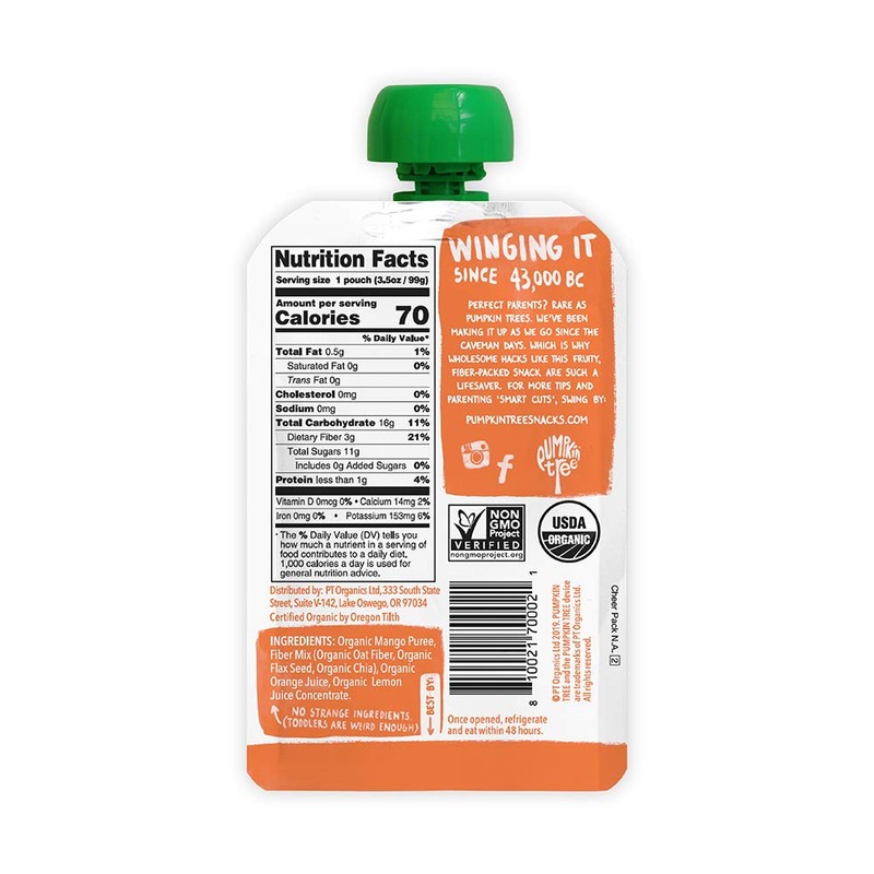 Pumpkin Tree Organics Fruit Snack Packet + Fiber + a