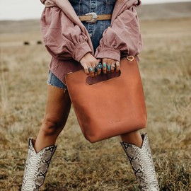 S-ZONE Women Vintage Genuine Leather Crossbody Bag Distressed Foldable Clutch Top Handle Handbag Purse