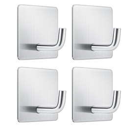 Adhesive Wall Hooks for Fire Blankets - Mondoshop Waterproof Stainless Steel Hooks for Home Office and Outdoor Hanging, Max Load Capacity 6.6 lbs