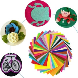 40 Colors Soft Felt Sheets 20x30cm Assorted Craft Felt Squares for Sewing DIY Crafts and Party Projects, Christmas Ornaments