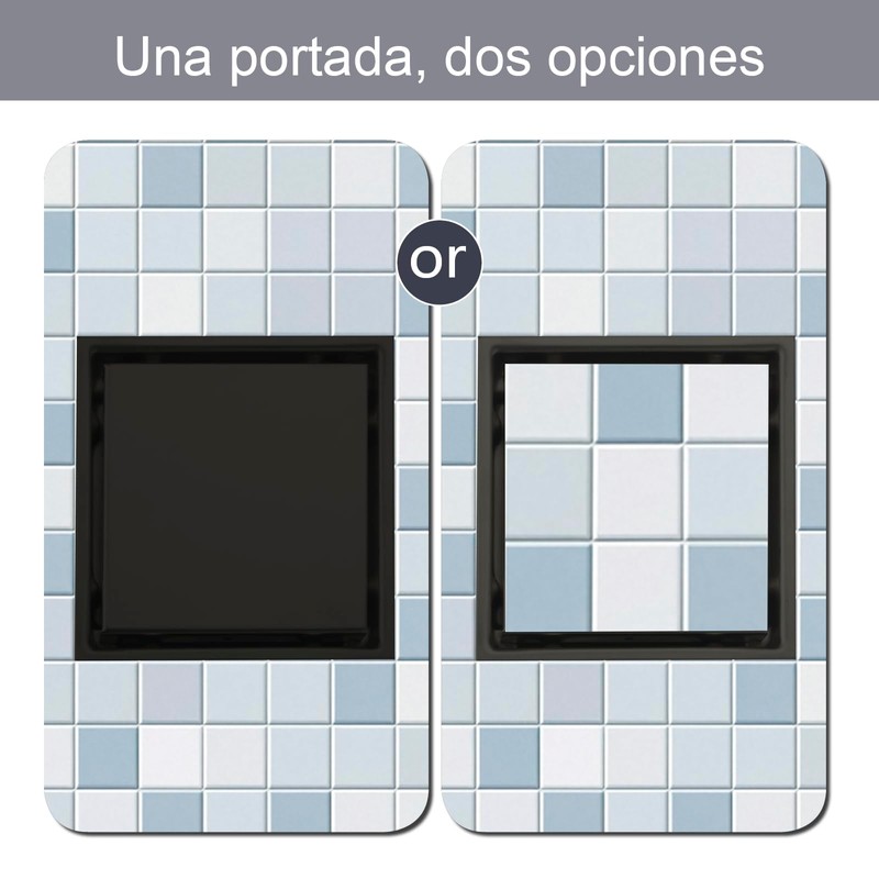 HAMOLER 6 Pulgadas Desagüe de Piso de Ducha Invisible Cuadrado
