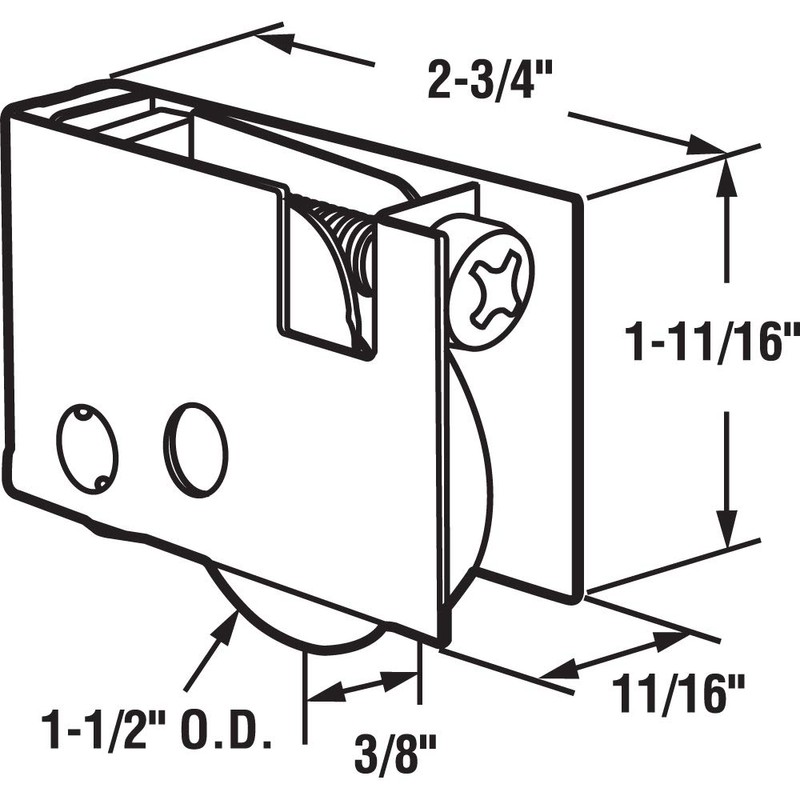 Prime-Line D 1998 1-1/2 In. Ball Bearing Steel Sliding Door