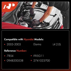 A-Premium Iridium Platinum Bujías compatibles con Hyundai Elantra 2003 2.0L, transmisión automática, paquete de 4