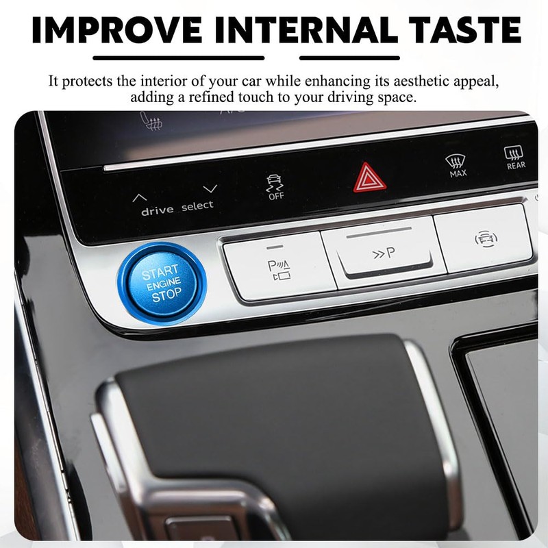 QZTYTY Car Push Start Button Cover, Ignition Switch Button, Engine