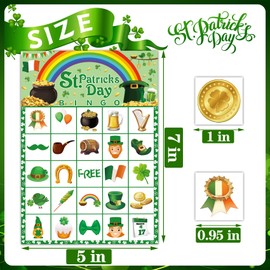 MISS FANTASY St Patricks Day Bingo St Patricks Day Games for Kids Activity for Kids 24 Players St Patricks Bingo Card for Adults/Kids St Patricks Day Party School Classroom Family Activities