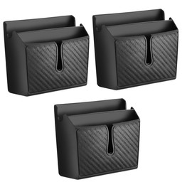 Vaguelly 3 Pcs Car Seat Gap Filler Storage Box Organiser for Phone Keys Cards Coins Space-Saving Car Organiser