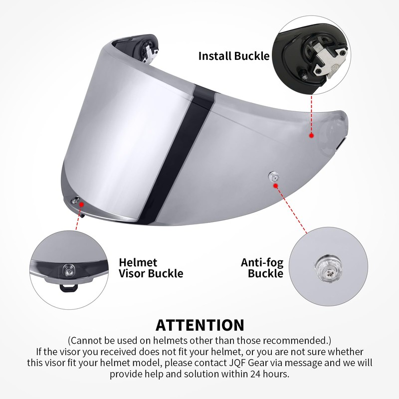 JQF Gear K6 Helmet Shield Visor Replacement Face Shield Compatible