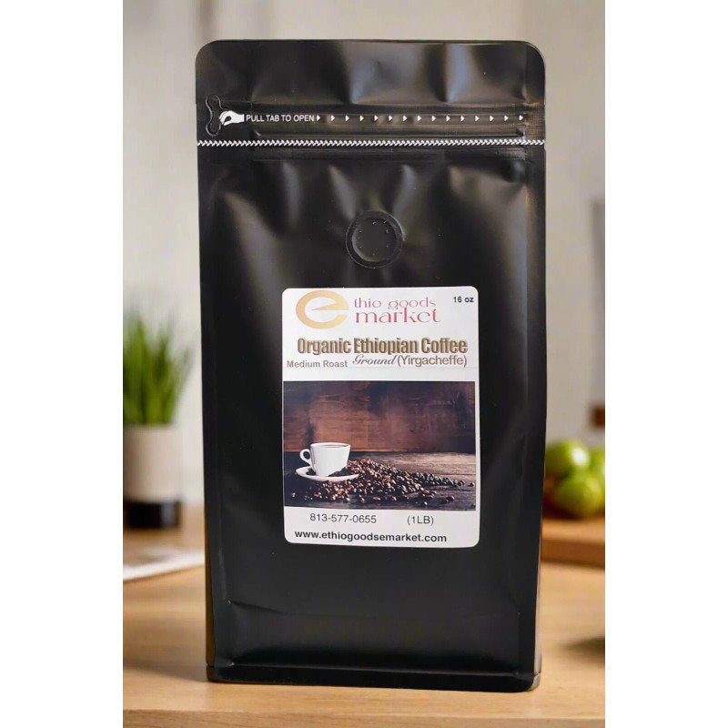 Ethio Goods eMarket Organic Ethiopian Roasted and Ground Coffee -