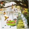 Kisangel Elegant Design 1 Set Hanging Bird Feeder Tray Hummingbird