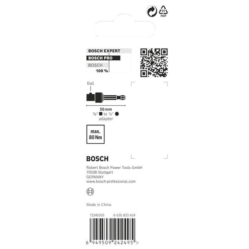 Bosch 1 x Pro Socket Adapter with Ball Connection (144