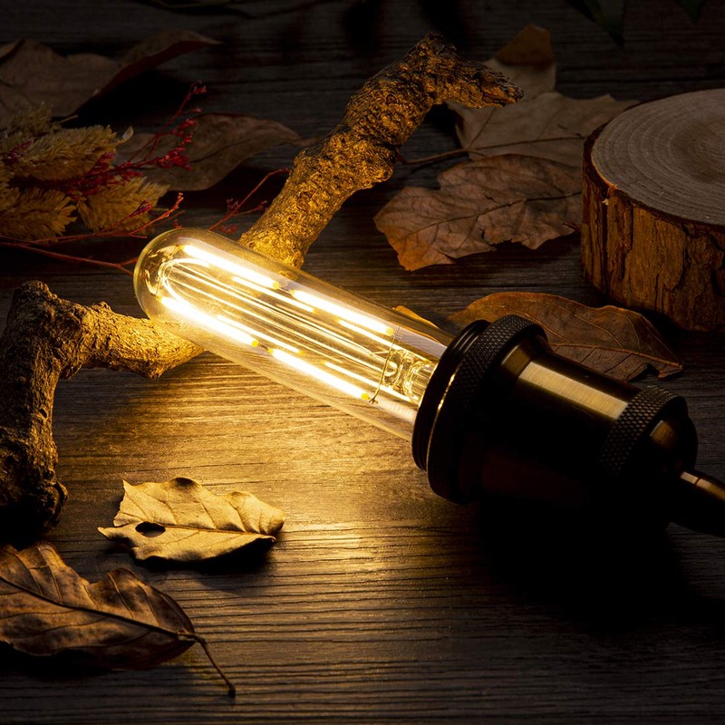 Dimmable T10 LED Bulbs Warm White 2700K LED Tubular Edison